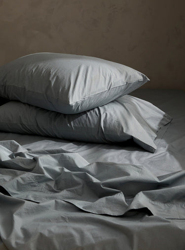 Garment wash organic cotton sheet set